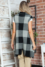 Load image into Gallery viewer, Plaid Lapel Collar Sleeveless Cardigan (multiple color options)
