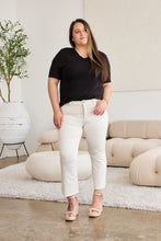 Load image into Gallery viewer, RFM &quot;Mini Mia&quot; Tummy Control High Waist Cropped Wide Leg Jeans in Off-White
