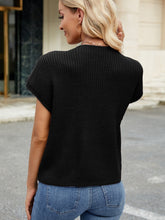 Load image into Gallery viewer, Round Neck Short Sleeve Sweater (multiple color options)
