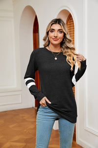 Round Neck Long Sleeve Top (multiple color options)