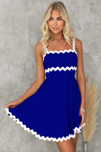 Load image into Gallery viewer, Contrast Trim Square Neck Mini Dress (multiple color options)
