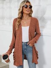 Load image into Gallery viewer, Pocketed Open Front Long Sleeve Cardigan (multiple color options)
