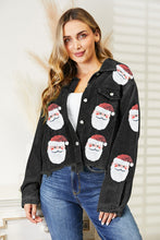 Load image into Gallery viewer, Santa Sequin Raw Hem Jacket (multiple color options)
