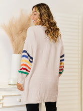 Load image into Gallery viewer, Striped Open Front Dropped Shoulder Cardigan (multiple color options)
