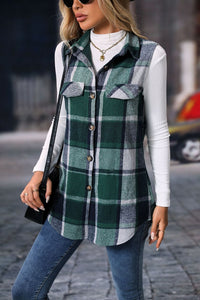 Plaid Button Up Vest (multiple color options)