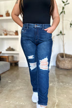 Load image into Gallery viewer, Judy Blue High Waist Rigid Magic Heavy Destroy Straight Jeans
