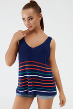 Load image into Gallery viewer, Striped V-Neck Wide Strap Tank (multiple color options)
