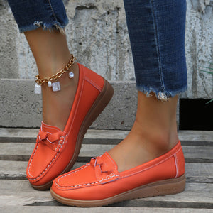 Weave Wedge Heeled Loafers (multiple color options)