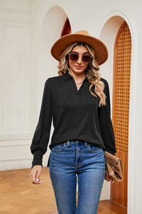 Johnny Collar Long Sleeve Top (multiple color options)