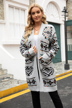 Load image into Gallery viewer, Printed Long Sleeve Cardigan with Pocket (multiple color options)
