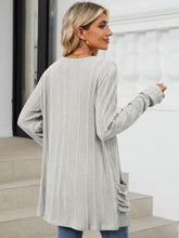 Load image into Gallery viewer, Pocketed Open Front Long Sleeve Cardigan (multiple color options)
