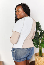 Load image into Gallery viewer, Can&#39;t Be Blocked In Color Block Exposed Seam Knit Top
