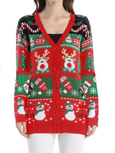 Load image into Gallery viewer, Reindeer Button Up Long Sleeve Cardigan (multiple color options)
