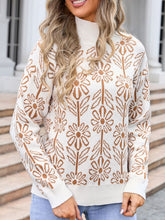 Load image into Gallery viewer, Flower Turtleneck Long Sleeve Sweater (multiple color options)
