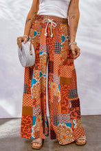 Load image into Gallery viewer, Drawstring Printed Wide Leg Pants (multiple color/print options)
