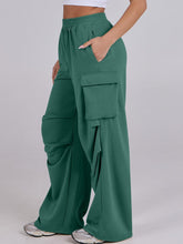 Load image into Gallery viewer, Elastic Waist Wide Leg Pants with Pockets (multiple color options)
