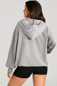 Pocketed Half Zip Long Sleeve Hoodie (multiple color options)