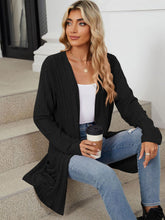 Load image into Gallery viewer, Pocketed Open Front Long Sleeve Cardigan (multiple color options)
