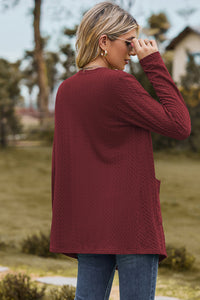 Open Front Long Sleeve Cardigan (multiple color options)