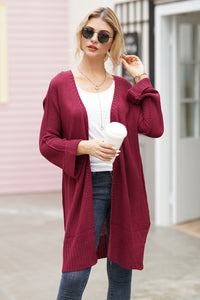 Open Front Long Sleeve Cardigan (multiple color options)