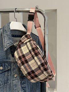 Plaid Adjustable Strap Crossbody Bag (multiple color options)