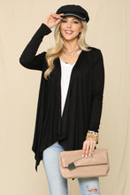 Load image into Gallery viewer, Open Front Knit Cardigan in Black
