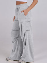 Load image into Gallery viewer, Elastic Waist Wide Leg Pants with Pockets (multiple color options)
