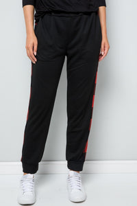 Plaid Side Print Lounge Sweatpants