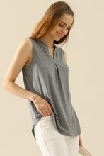 Load image into Gallery viewer, Notched Sleeveless Top (multiple color options)
