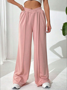 Elastic Waist Wide Leg Pants (multiple color options)