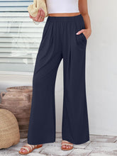 Load image into Gallery viewer, Elastic Waist Wide Leg Pants (multiple color options)
