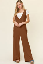 Load image into Gallery viewer, Sleeveless Wide Leg Jumpsuit with Pockets (multiple color options)
