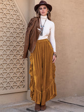 Load image into Gallery viewer, Slit Ruffled Wide Leg Pants (multiple color options)
