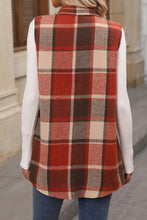 Load image into Gallery viewer, Plaid Button Up Vest (multiple color options)
