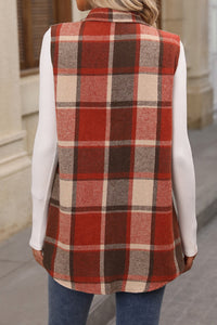 Plaid Button Up Vest (multiple color options)