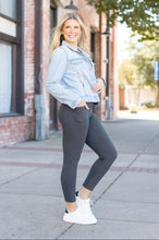 Load image into Gallery viewer, The Amy - 7/8 Ankle CHARCOAL Length Leggings with Pockets - Luxe by Julia Rose®
