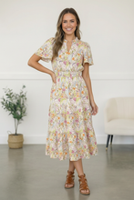 Load image into Gallery viewer, Petals in the Breeze Smocked Midi Dress
