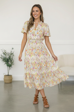 Load image into Gallery viewer, Petals in the Breeze Smocked Midi Dress
