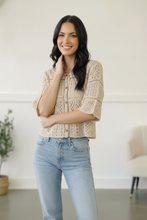 Load image into Gallery viewer, Honeycomb Crochet Cardigan
