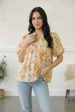 Load image into Gallery viewer, Sunlit Garden Notch Neck Blouse
