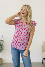 Load image into Gallery viewer, Wild Berry Ruffles Blouse
