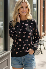 Load image into Gallery viewer, Pucker Up Black Sweatshirt
