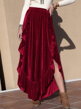 Load image into Gallery viewer, Slit Ruffled Wide Leg Pants (multiple color options)
