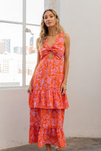 Load image into Gallery viewer, Floral Ruffled Maxi Sleeveless Dress
