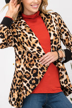 Load image into Gallery viewer, Leopard Open Front Long Sleeve Blazer
