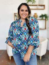 Load image into Gallery viewer, Printed Balloon Sleeve Blouse
