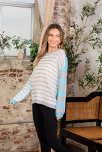 Load image into Gallery viewer, Striped Dropped Shoulder Sweater
