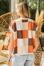 Load image into Gallery viewer, Color Block Checkered Sweater Vest
