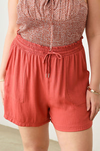 Chillax Comfort Drawstring Elastic Waist Shorts with Pockets (2 color options)