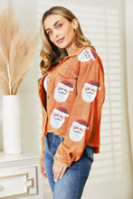 Load image into Gallery viewer, Santa Sequin Raw Hem Jacket (multiple color options)
